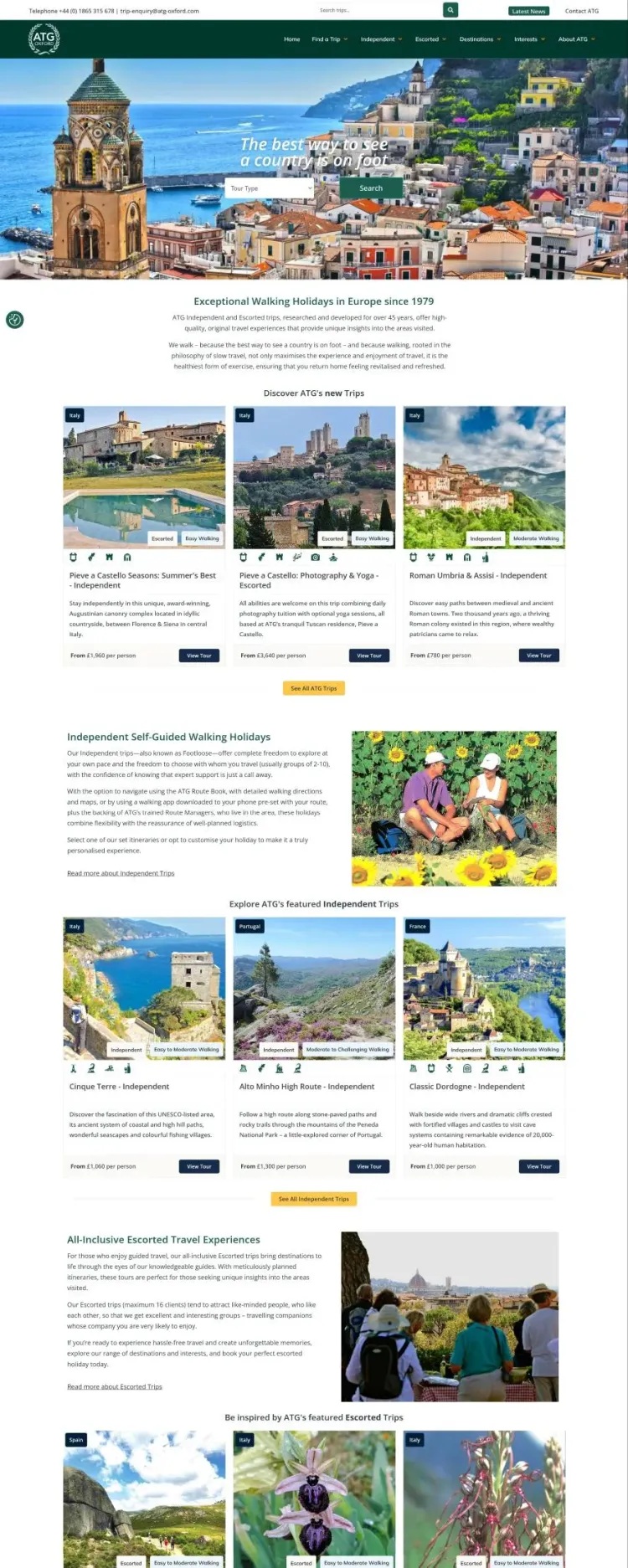 ATG Oxford website screenshot